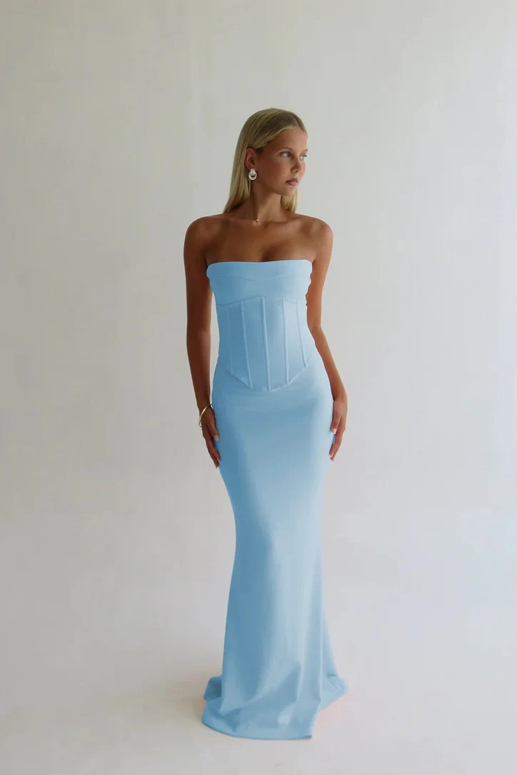 Hntr the Label Louie Gown - Baby Blue