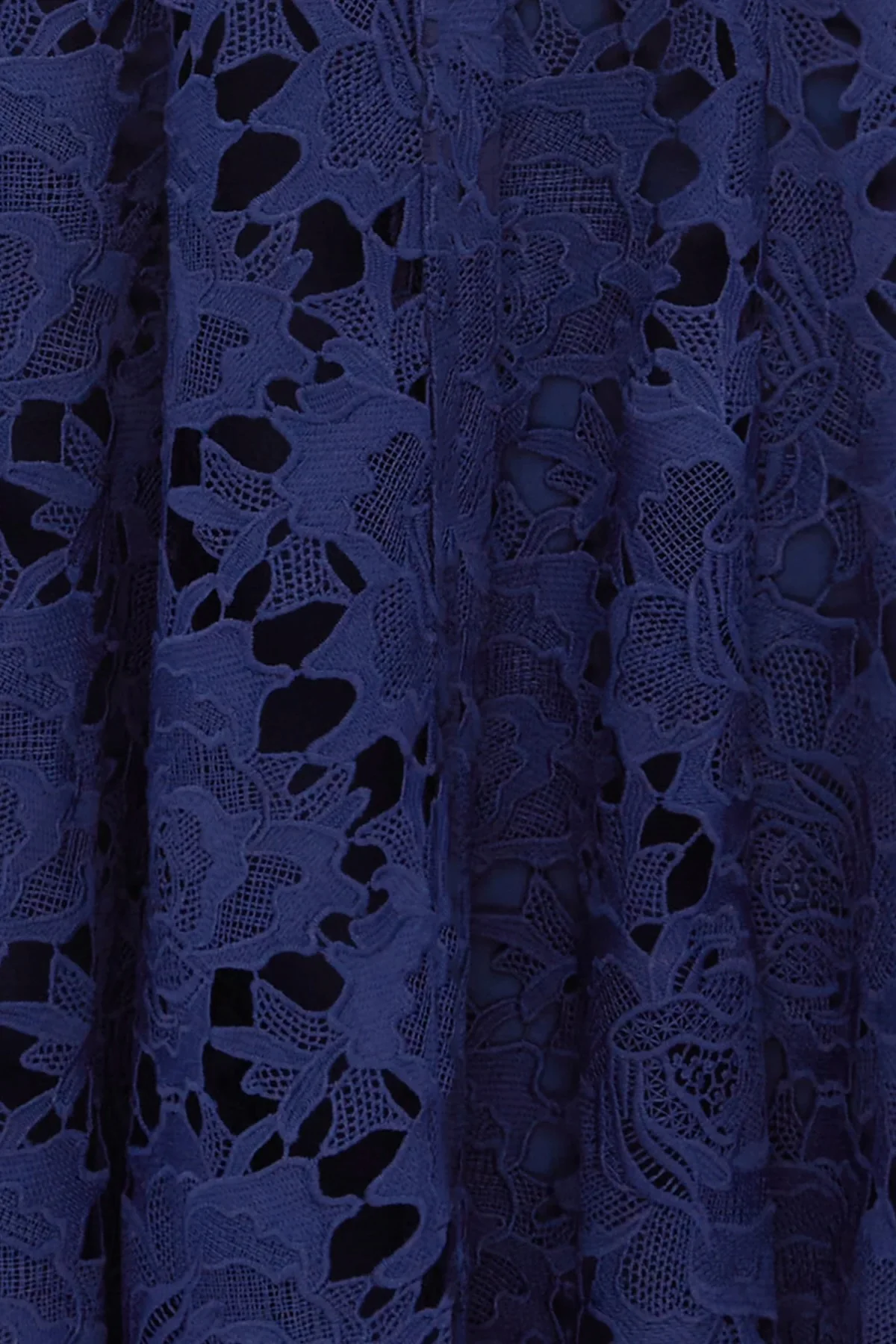 Leo Lin Aliyah Lace Butterfly Sleeve Midi Dress - Oxford Blue - Image 5