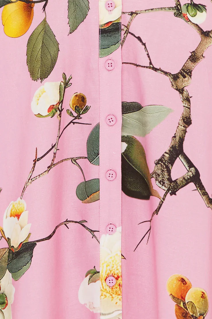 Leo Lin Becca Short Sleeve Midi Dress - Camelia Print - Image 5