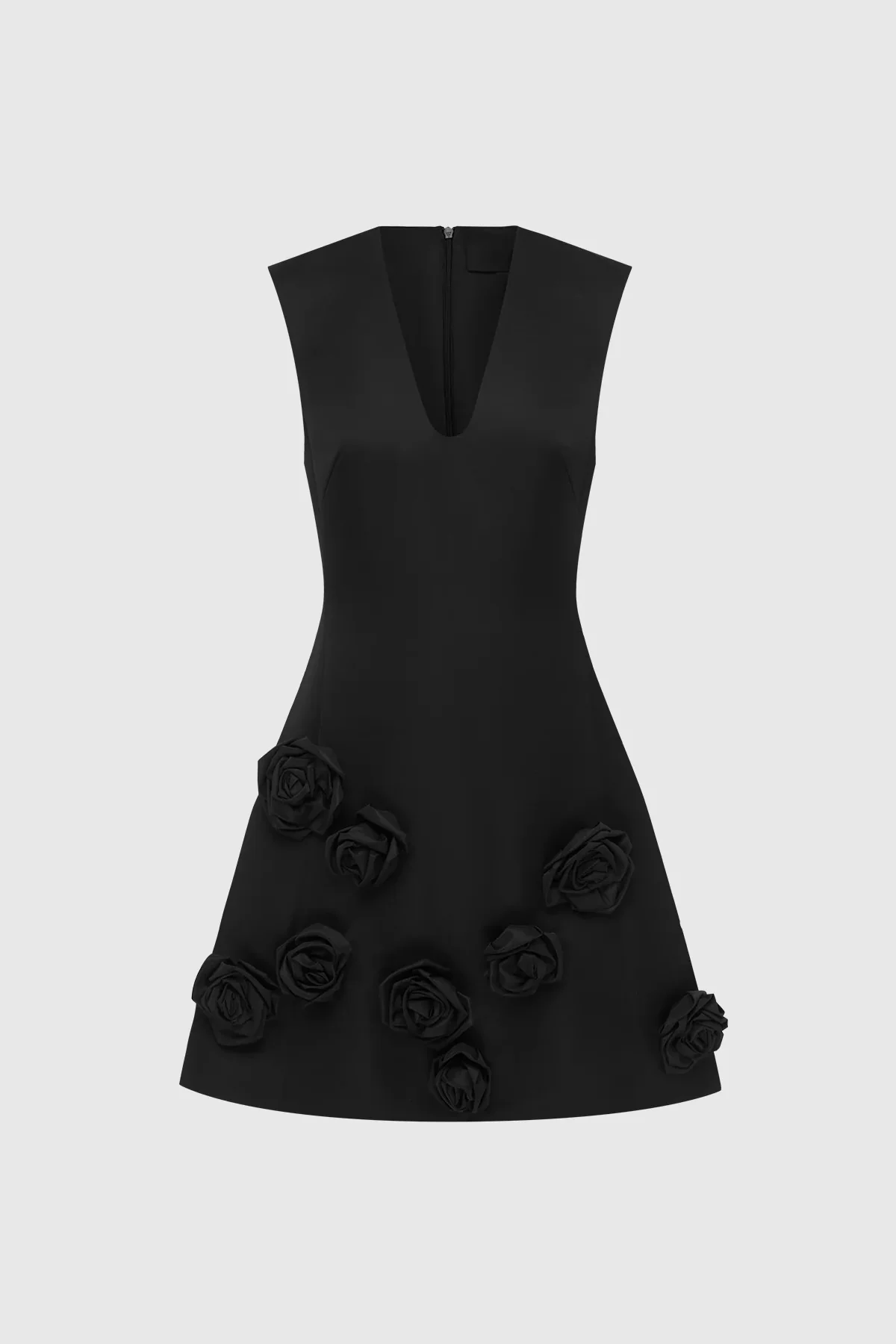 Leo Lin Briana V Neck Mini Dress - Ebony - Image 8