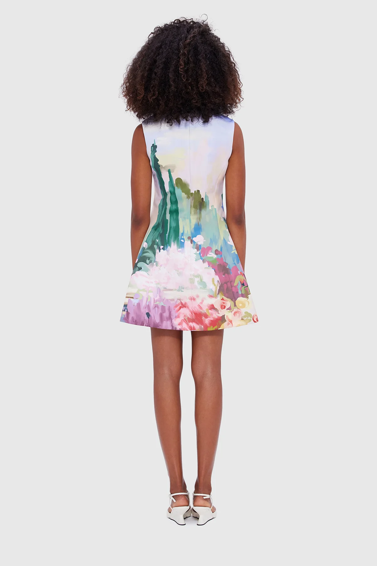 Leo Lin Briana V Neck Mini Dress - Jardin Print - Image 3