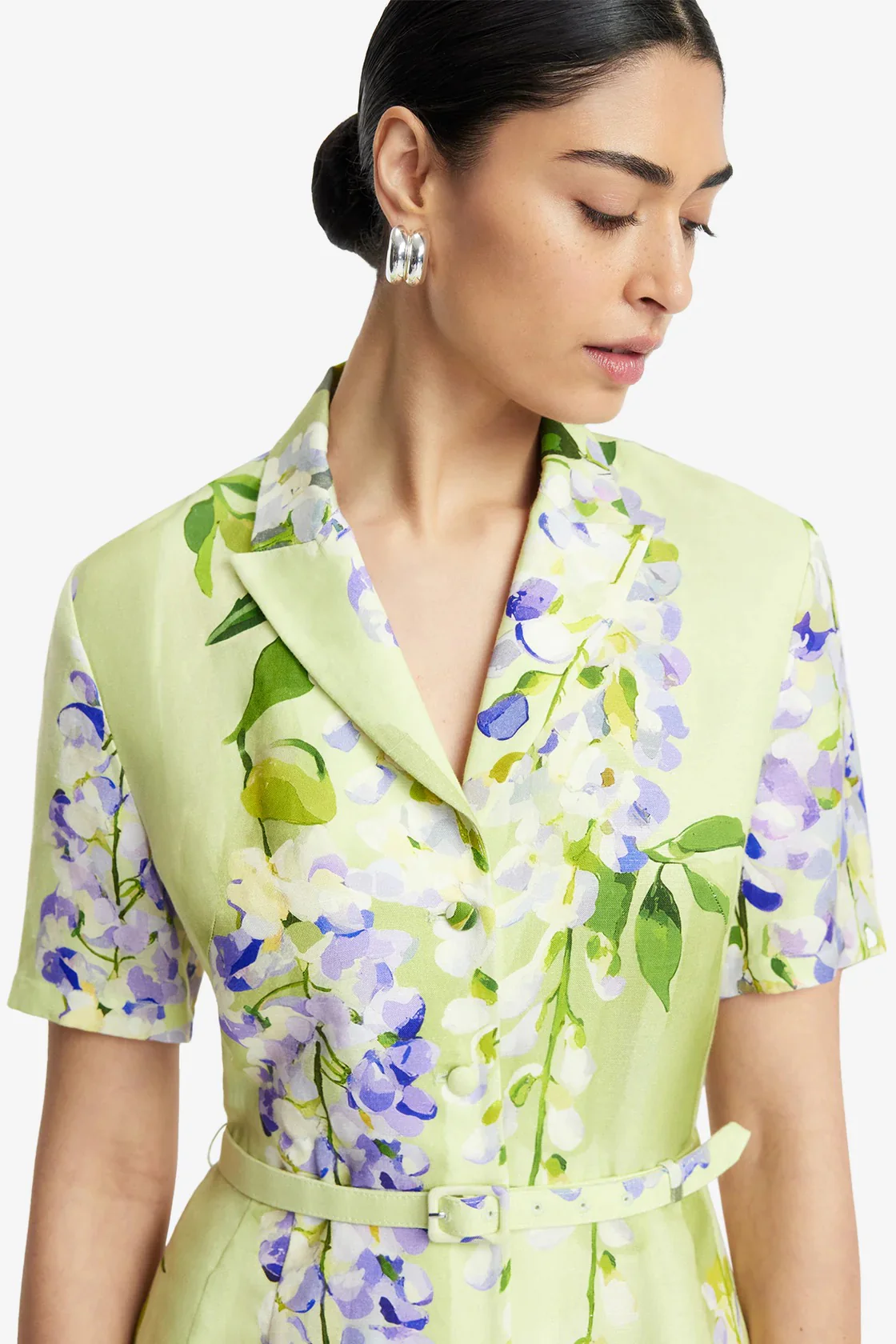Leo Lin Brigitte Mini Dress - Wisteria Print - Image 5