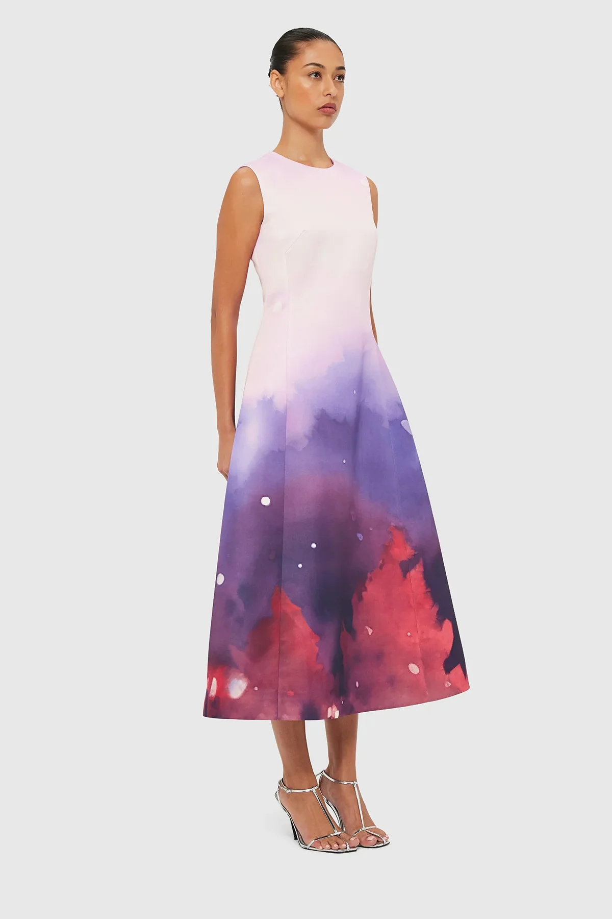 Leo Lin Cleo Sleeveless Midi Dress - Fairground Print - Image 3