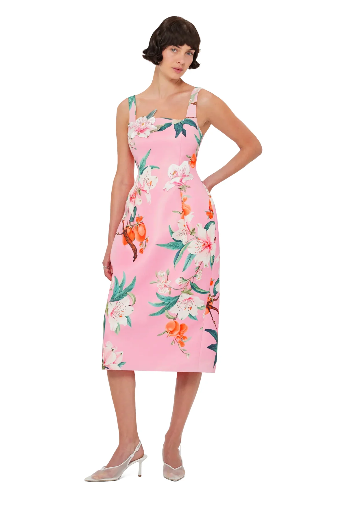 Leo Lin Larissa Midi Dress - Lavish Print in Pink - Image 3