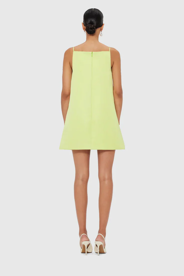 Leo Lin Leia Petal Mini Dress - Chartreuse - Image 4