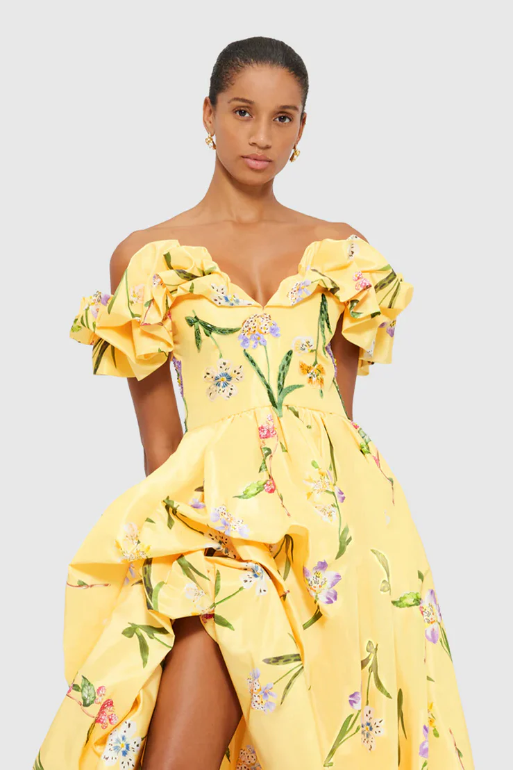 Leo Lin Maxime Voluminous Gown - Wild Flower in Sorbet - Image 3