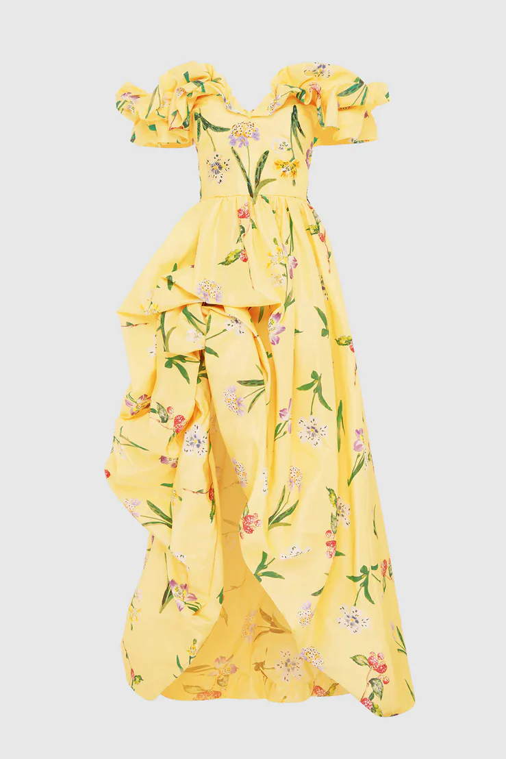 Leo Lin Maxime Voluminous Gown - Wild Flower in Sorbet - Image 4