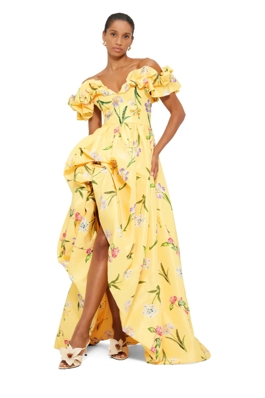 Leo Lin Maxime Voluminous Gown - Wild Flower in Sorbet - Image 5