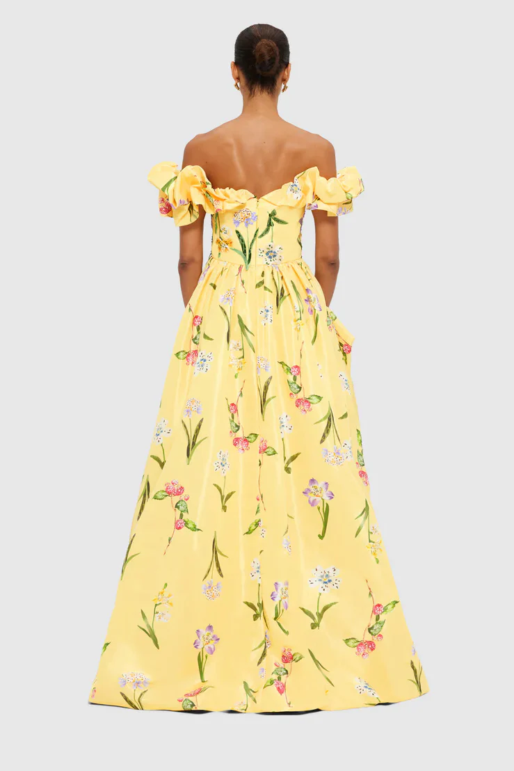 Leo Lin Maxime Voluminous Gown - Wild Flower in Sorbet - Image 7