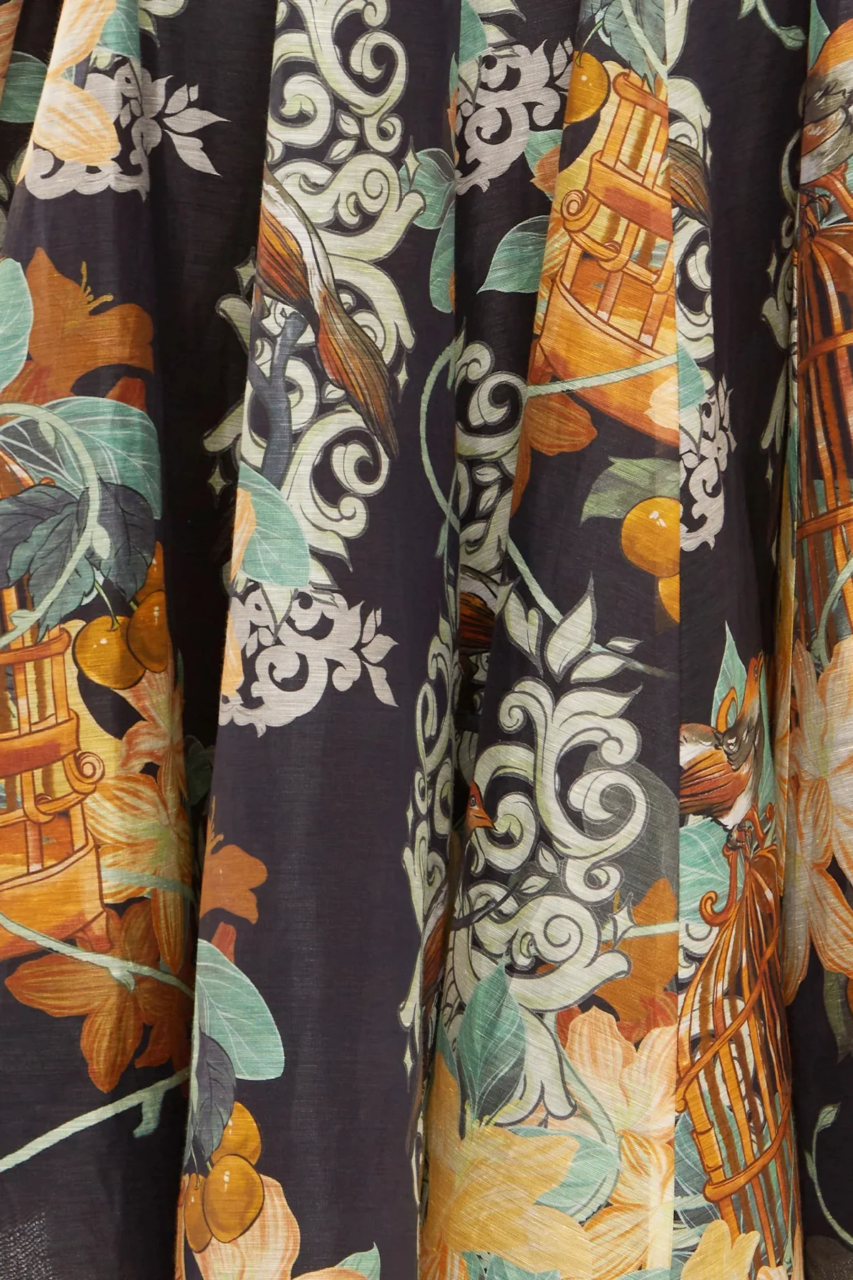 Leo Lin Myla Midi Skirt - Azalea Print in Twilight - Image 5
