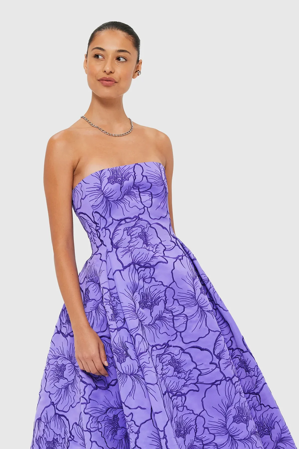 Leo Lin Nora Bustier Maxi Dress - Lavender - Image 2