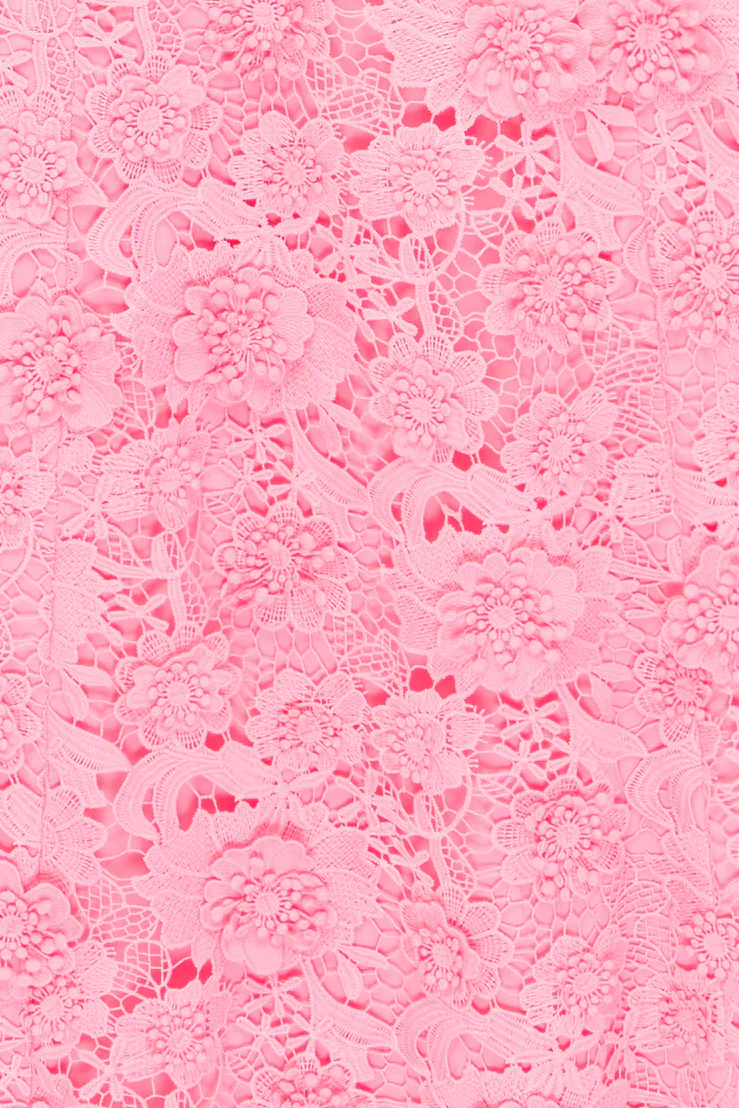 Leo Lin Odette Lace Midi Dress - Bubblegum - Image 5
