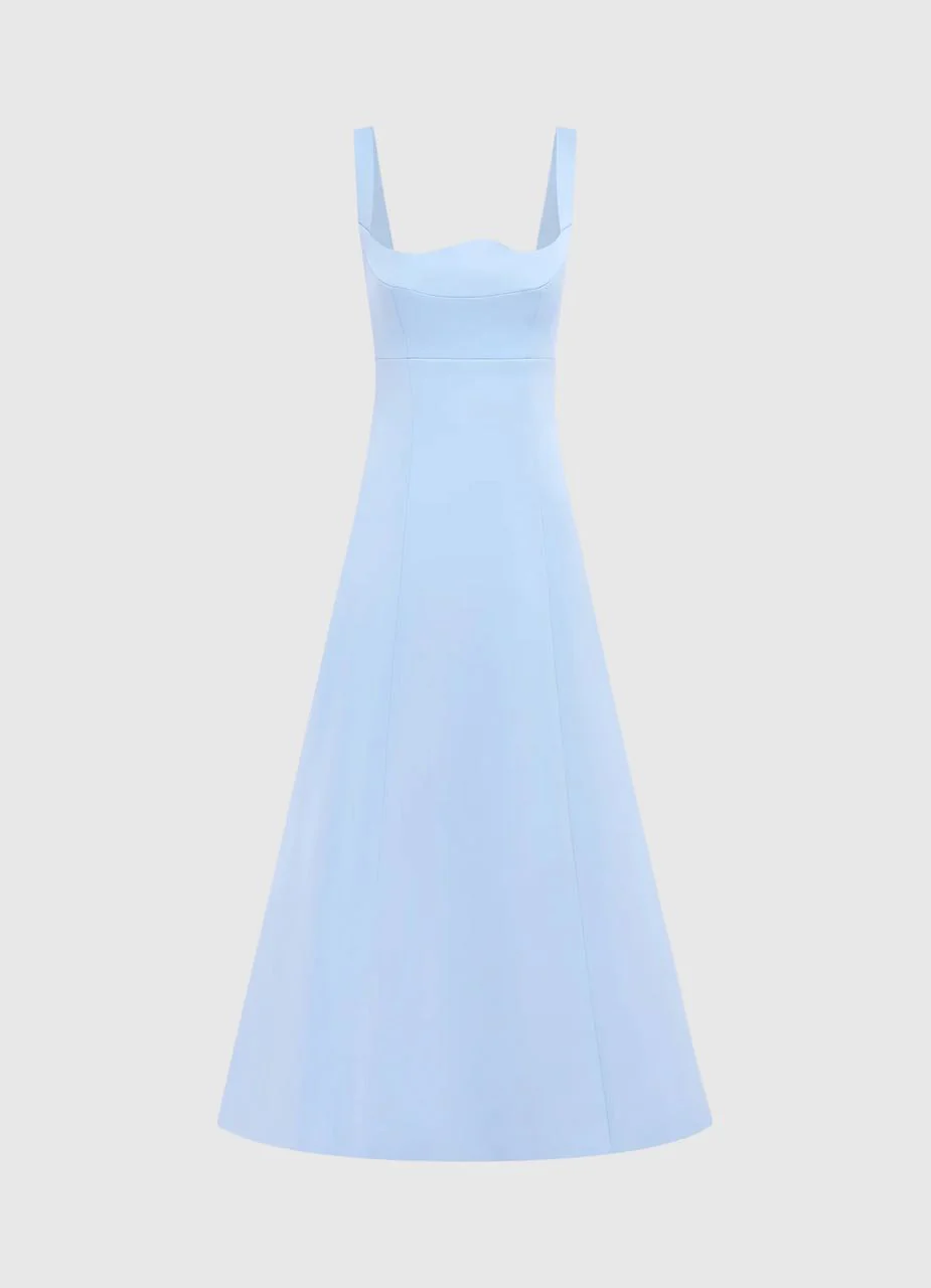 Leo Lin Odette Midi Dress - Sky Blue - Image 6