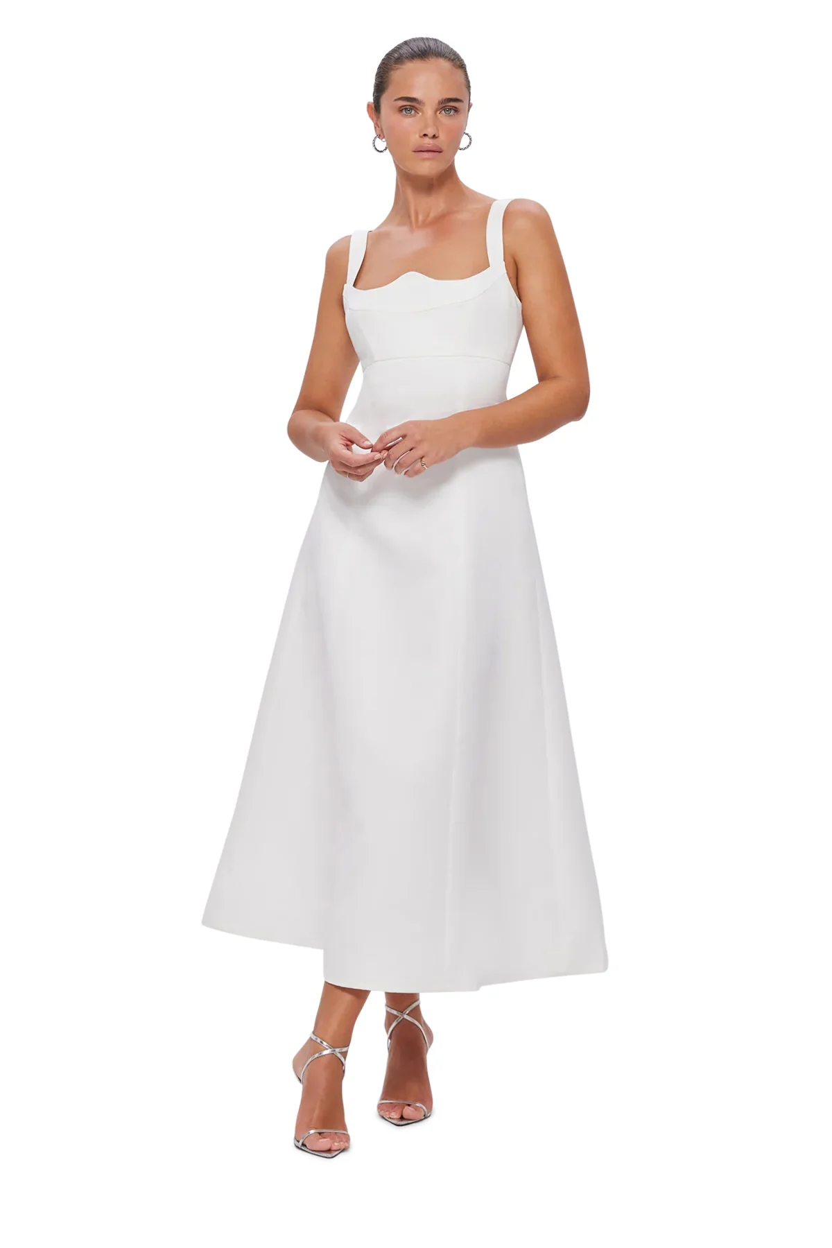 Leo Lin Odette Midi Dress - Snow - Image 3