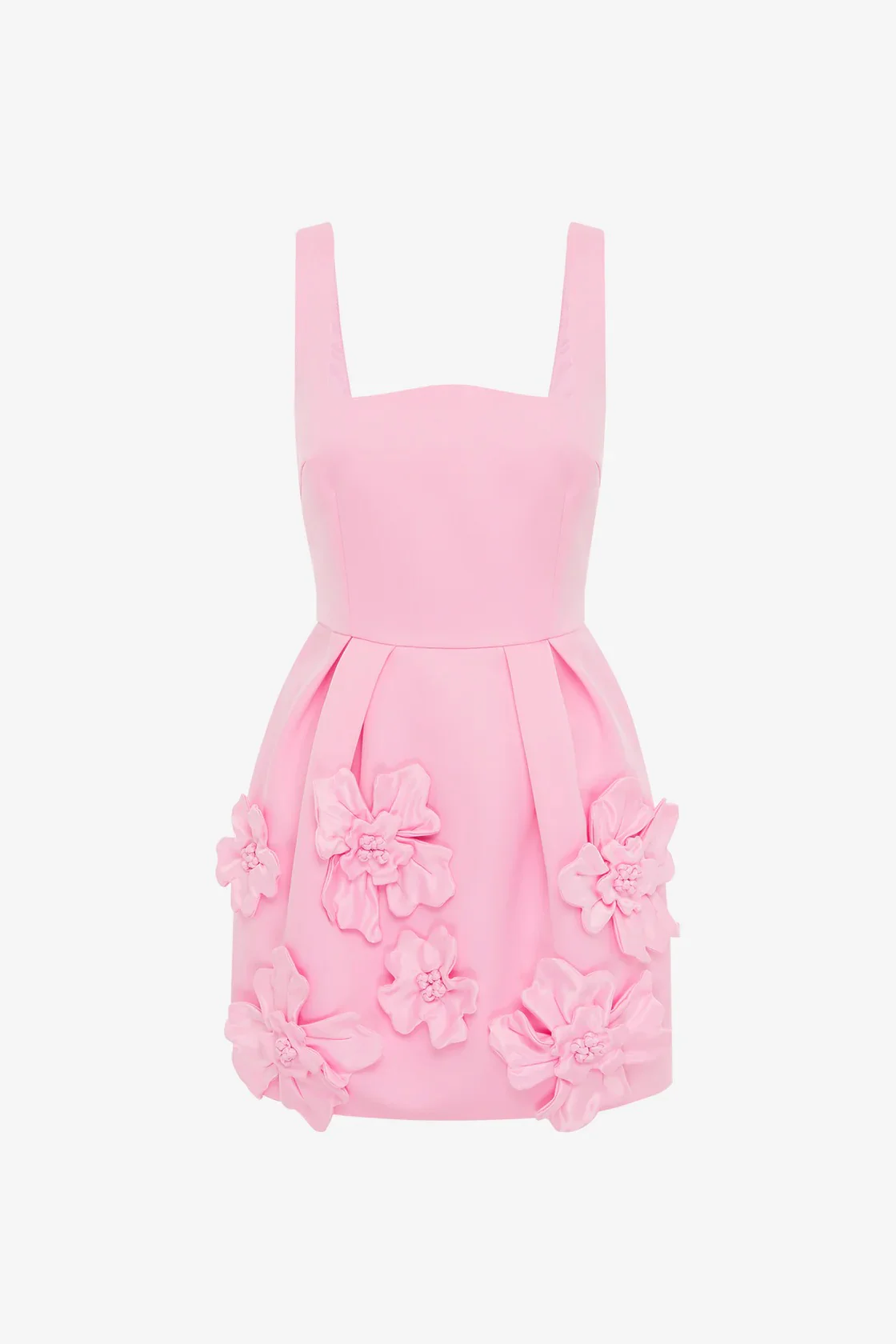 Leo Lin Piper Floral Applique Bell Shape Mini Dress - Baby Pink - Image 6