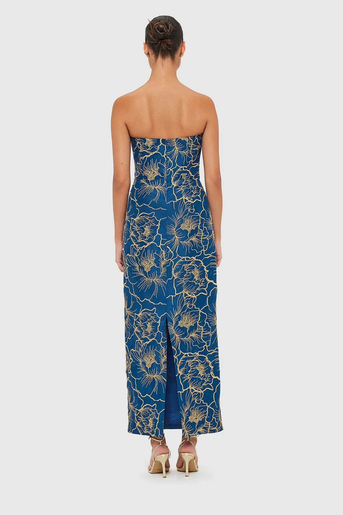 Leo Lin Rayna Bustier Maxi Dress - Marine Blue - Image 3