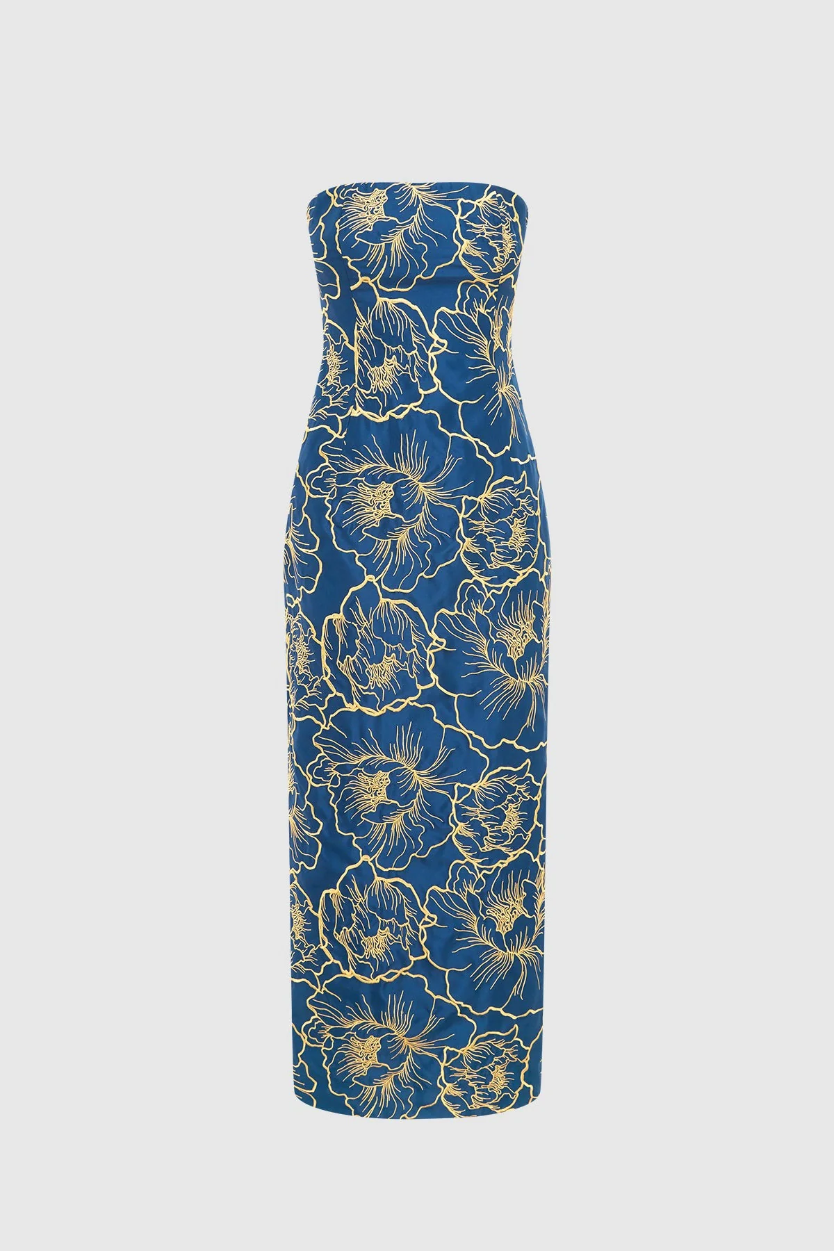 Leo Lin Rayna Bustier Maxi Dress - Marine Blue - Image 5