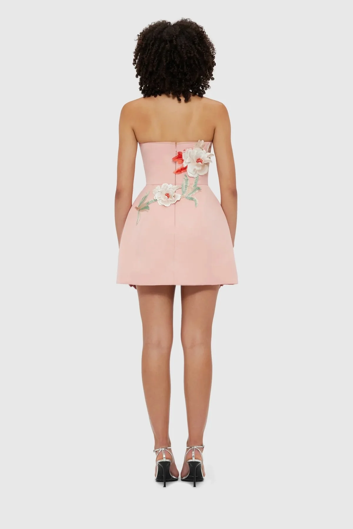 Leo Lin Rosario Appliqué Bustier Mini Dress - Peony Print - Image 6