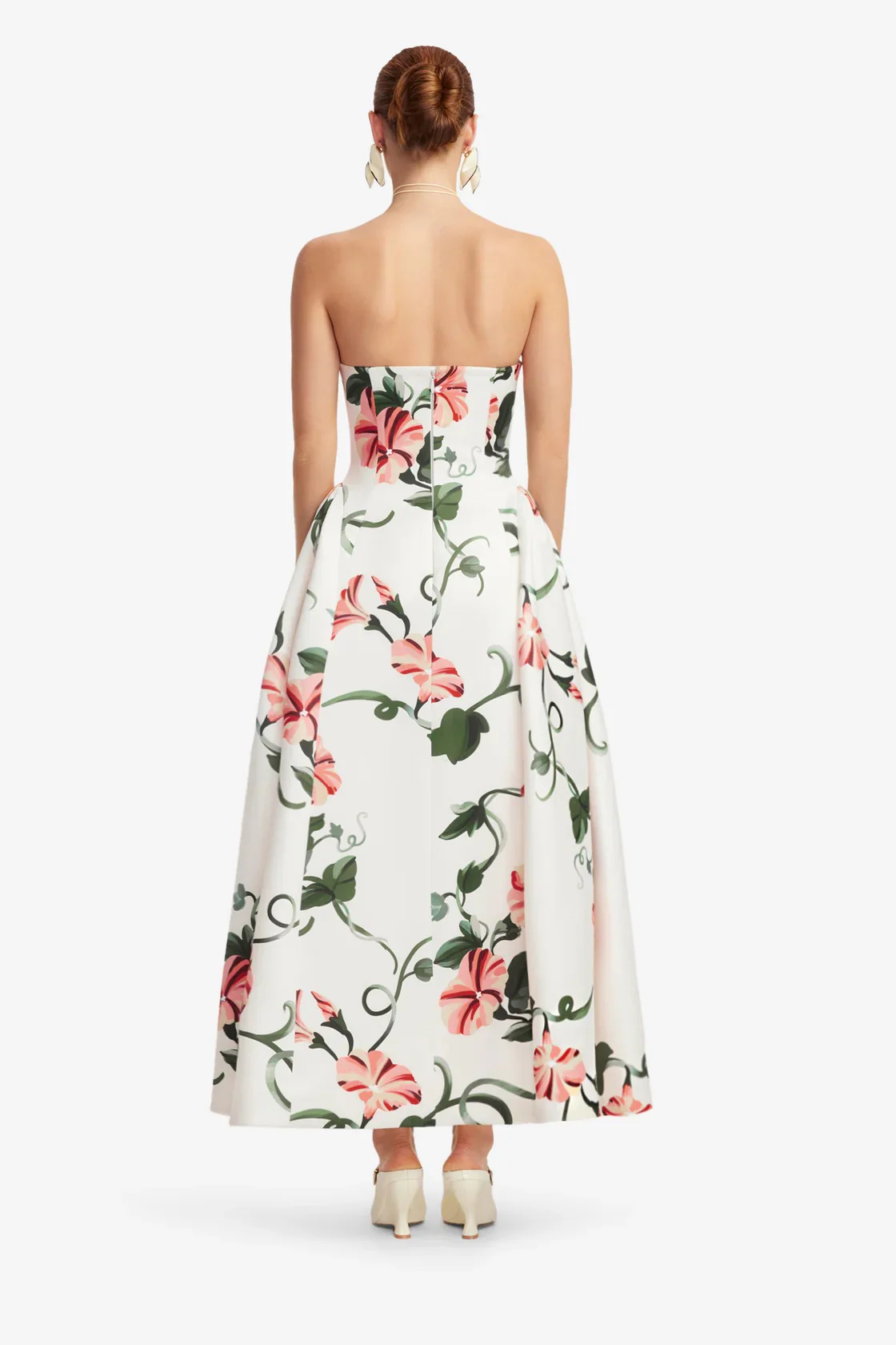 Leo Lin Violet Bustier Maxi Dress - Vine Print in Snow - Image 4