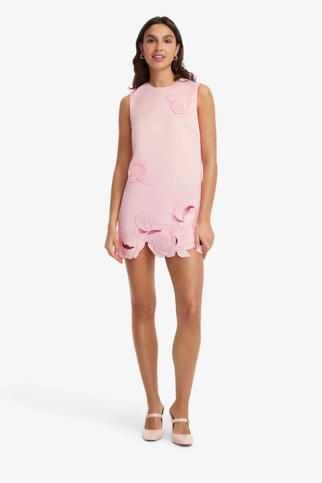 Leo Lin Yvonne Applique Mini Dress - Blush Pink - Image 2