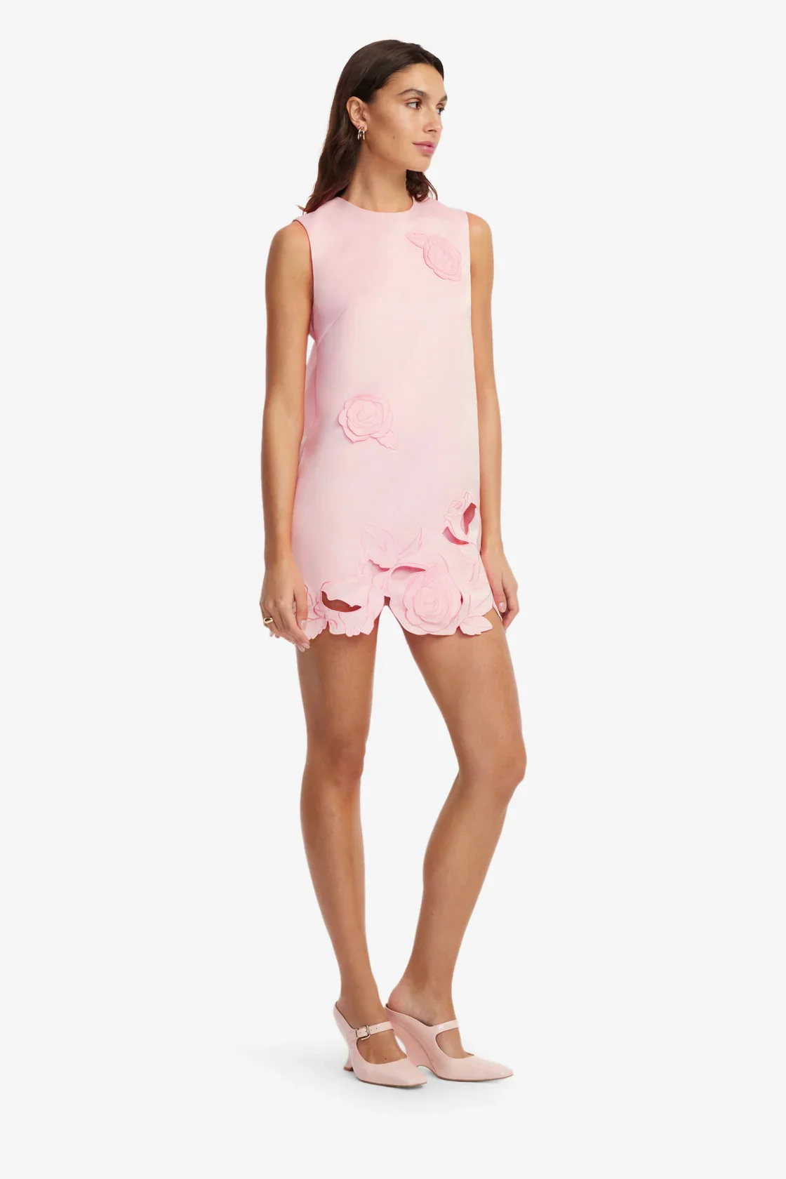 Leo Lin Yvonne Applique Mini Dress - Blush Pink - Image 3