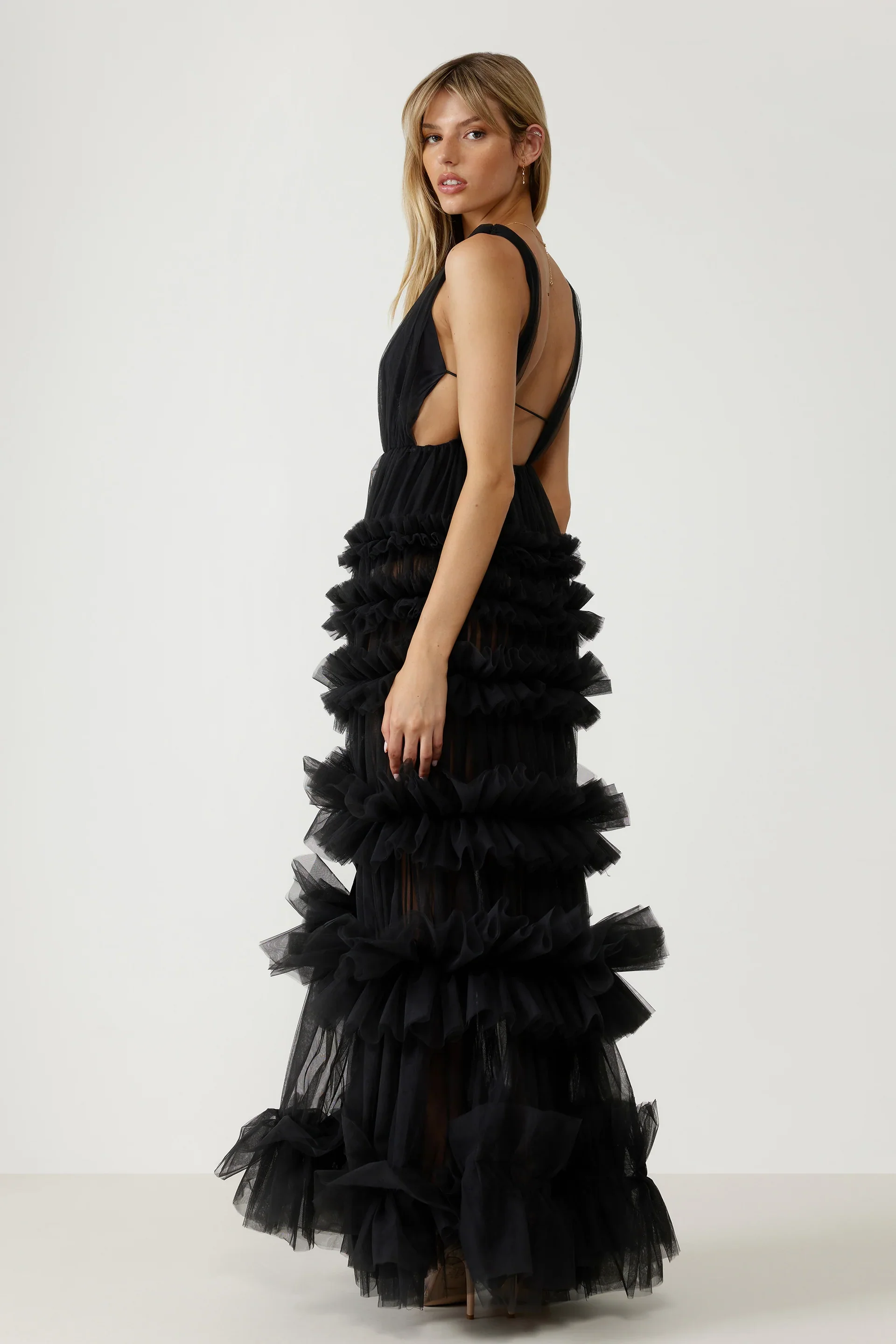 Lexi Mariella Dress - Charcoal - Image 4