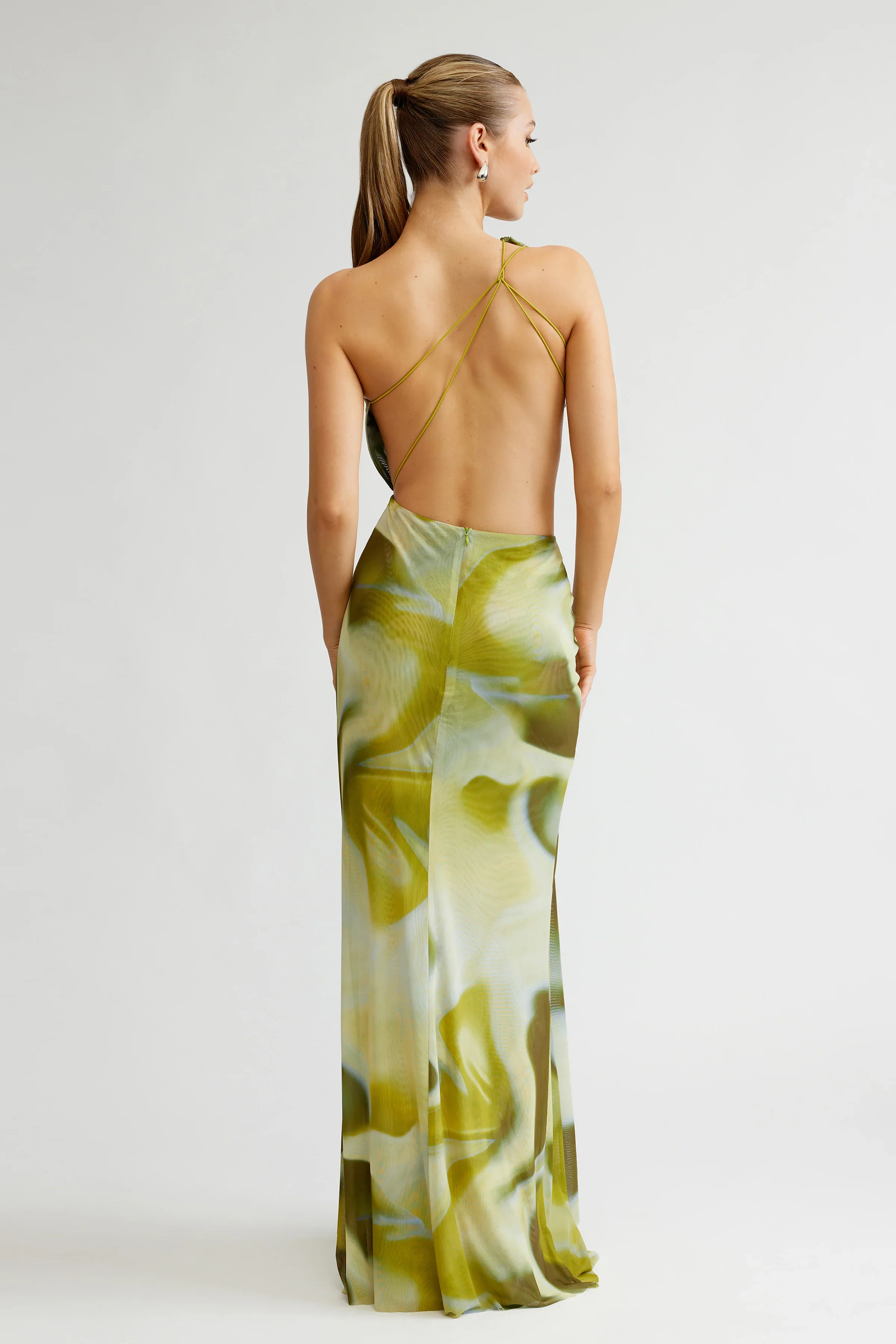 Lexi Zaniah Dress - Sage Liquify Print - Image 4