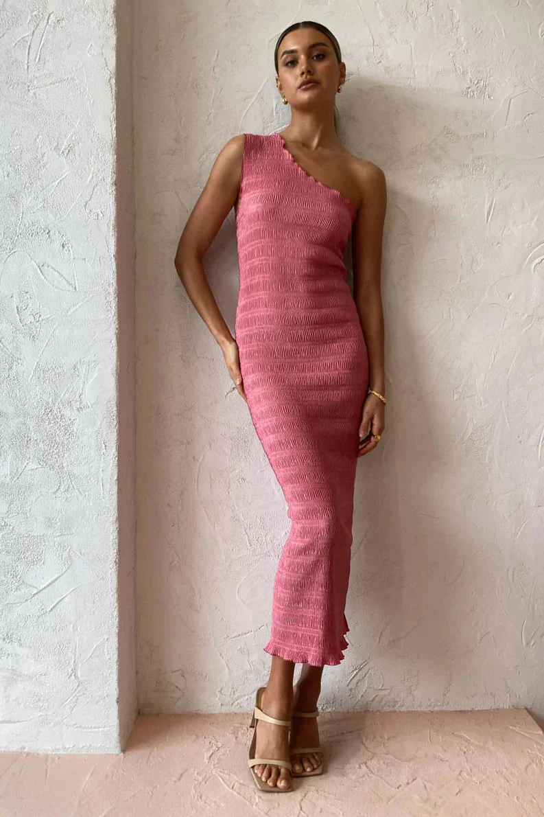 L'idée Soirée Gigi Smocking Gown - Dusty Rose - Image 5