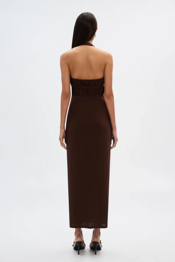 Misha Celine Mesh Dress - Espresso - Image 5