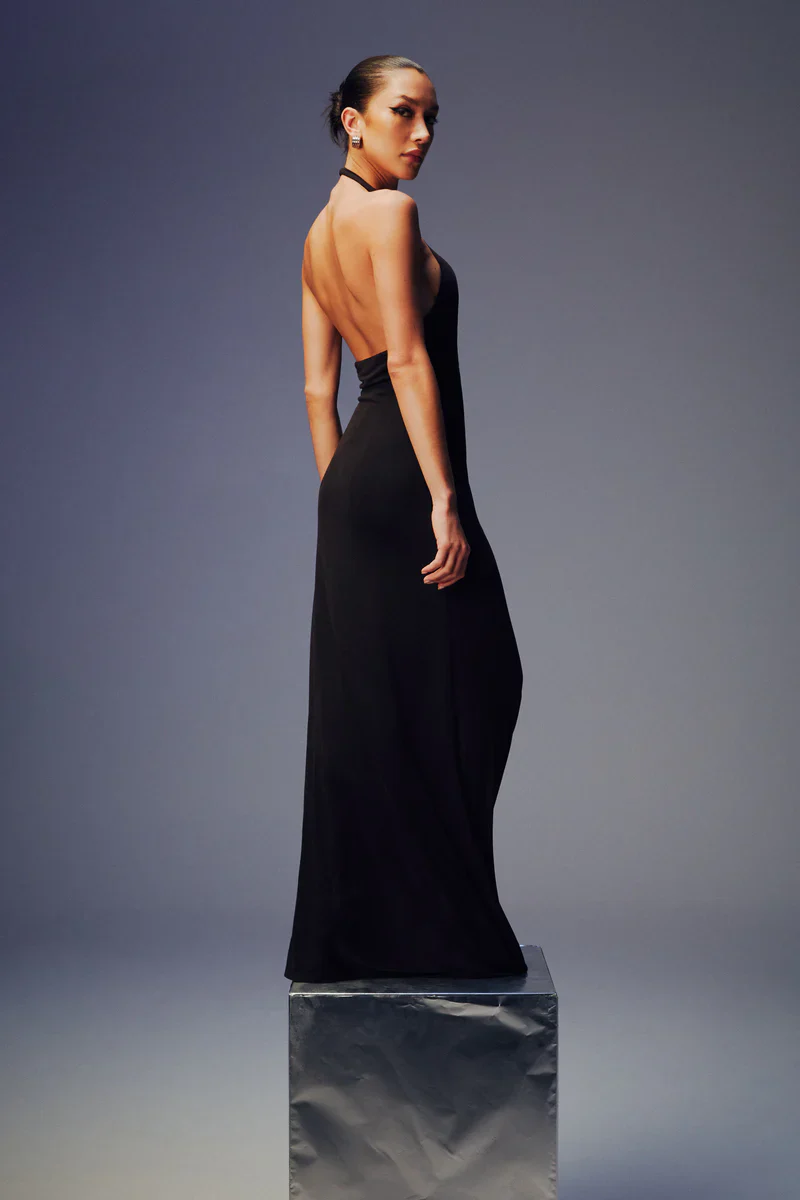Misha Jennifer Cupro Maxi Dress - Black - Image 5