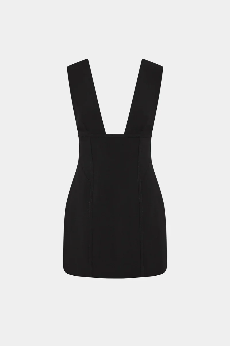 Misha Marcie Suiting Mini Dress - Black - Image 3