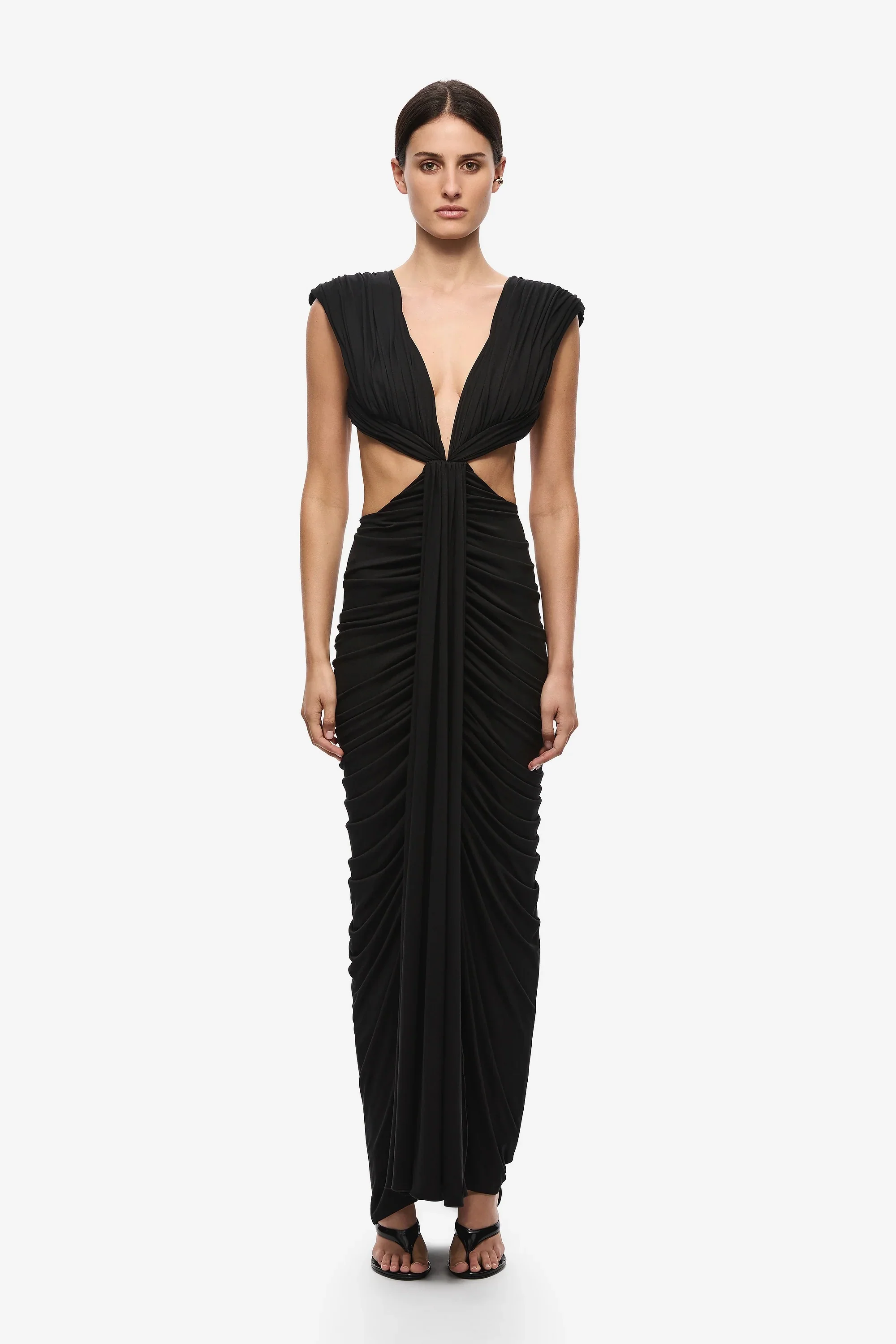 Misha Solacia Cupro Dress - Black