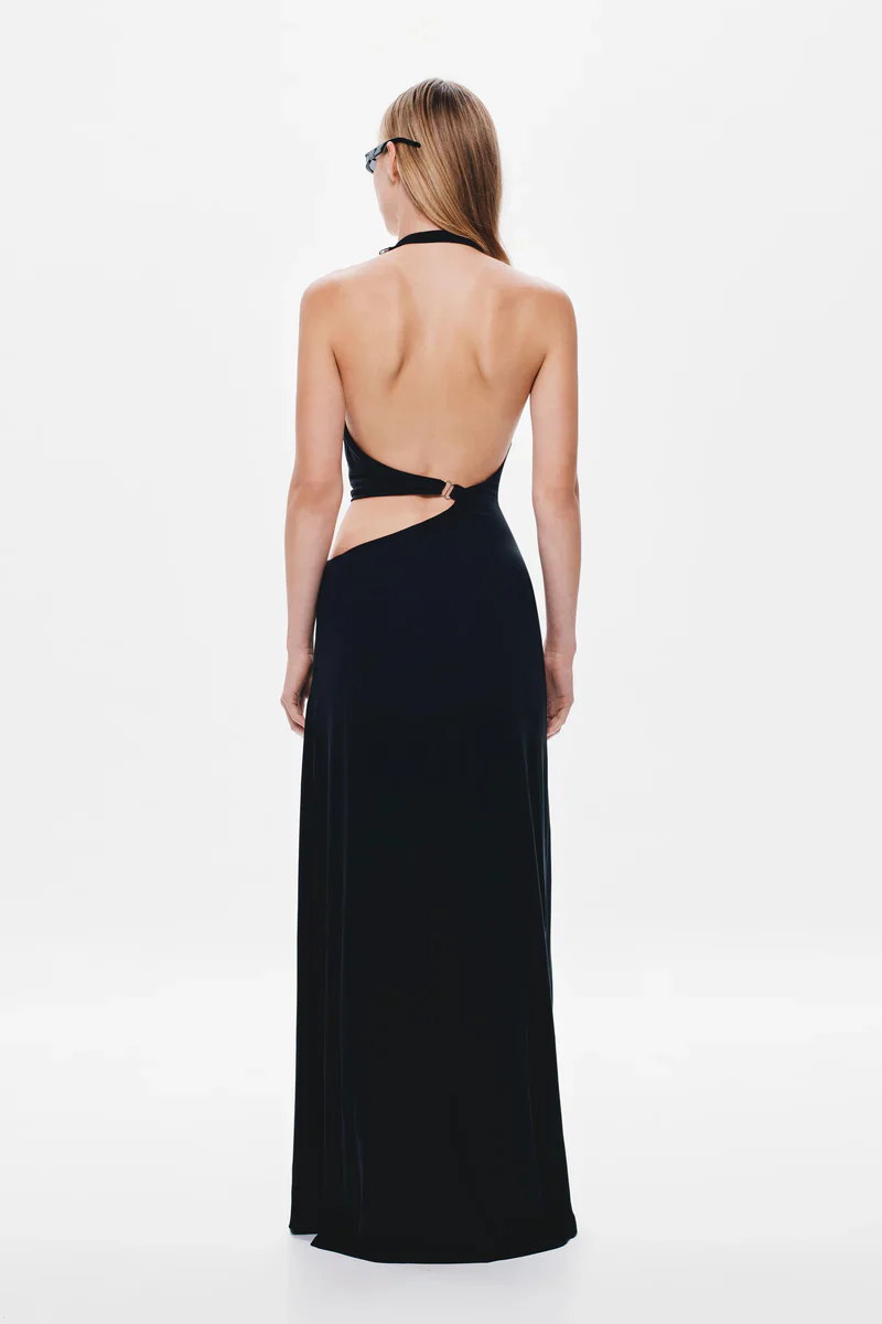 Misha The Devon Cupro Maxi Dress - Black - Image 4