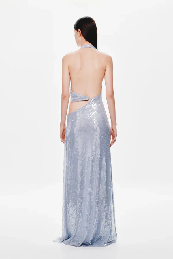 Misha The Devon Sequin Maxi Dress - Cloud Blue - Image 3