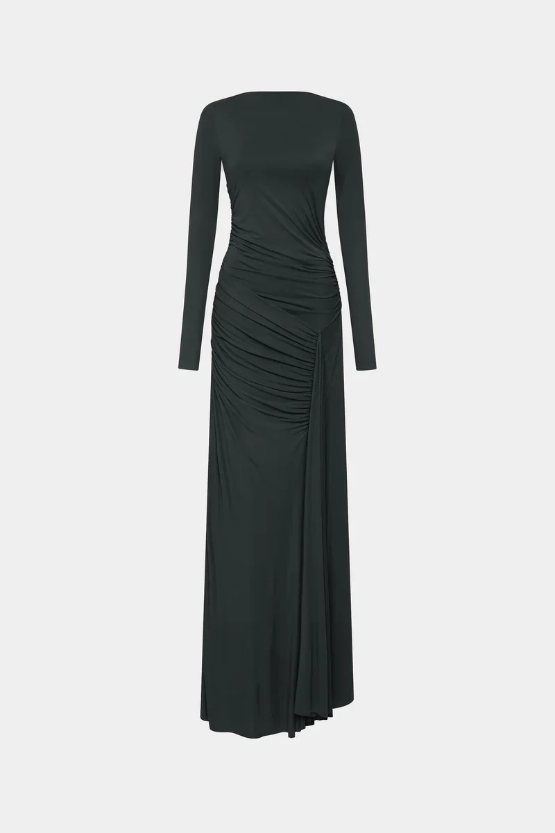 Misha Glacier Long Sleeve Dress - Black - Image 2