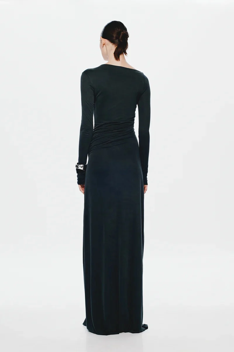 Misha Glacier Long Sleeve Dress - Black - Image 5