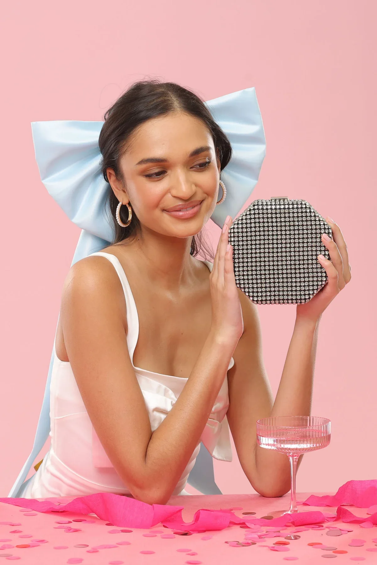 Morgan & Taylor Carmen Oversized Bow - Blue - Image 3