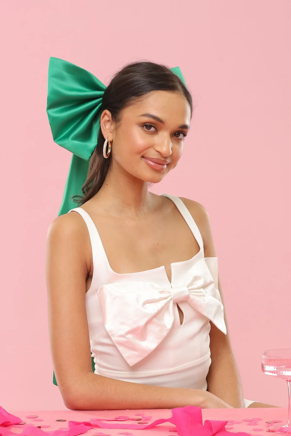 Morgan & Taylor Carmen Oversized Bow - Emerald - Image 3