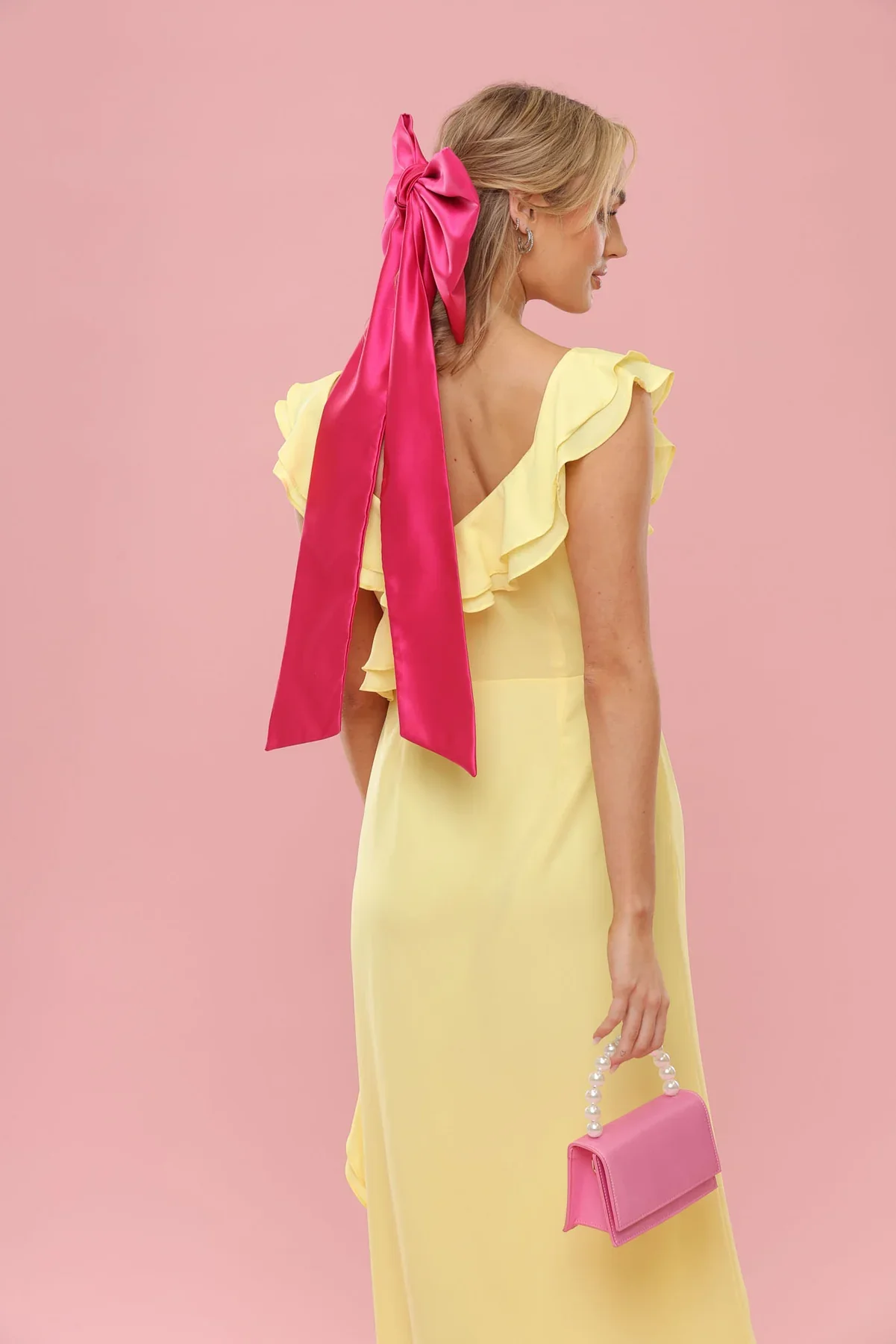 Morgan & Taylor Carmen Oversized Bow - Hot Pink - Image 3