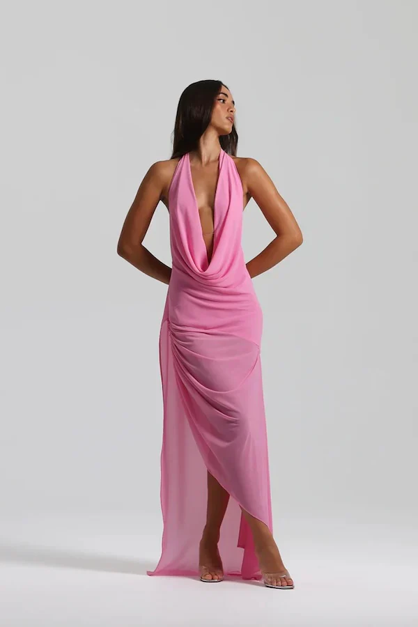 Natalie Rolt Anastasia Mini/Maxi Dress - Candy Pink - Image 3