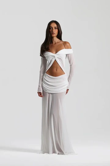 Natalie Rolt Emily Gown - White