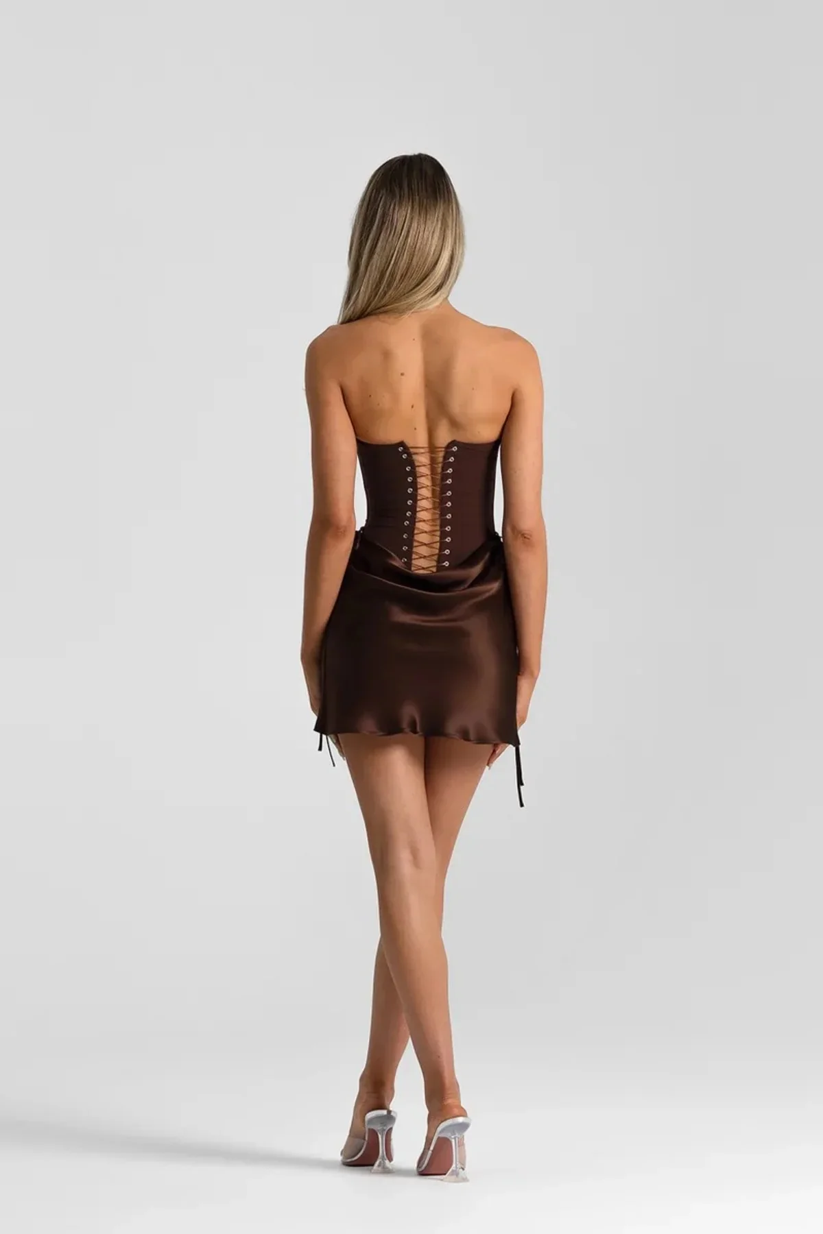 Natalie Rolt Evelyn Mini Skirt - Espresso - Image 4