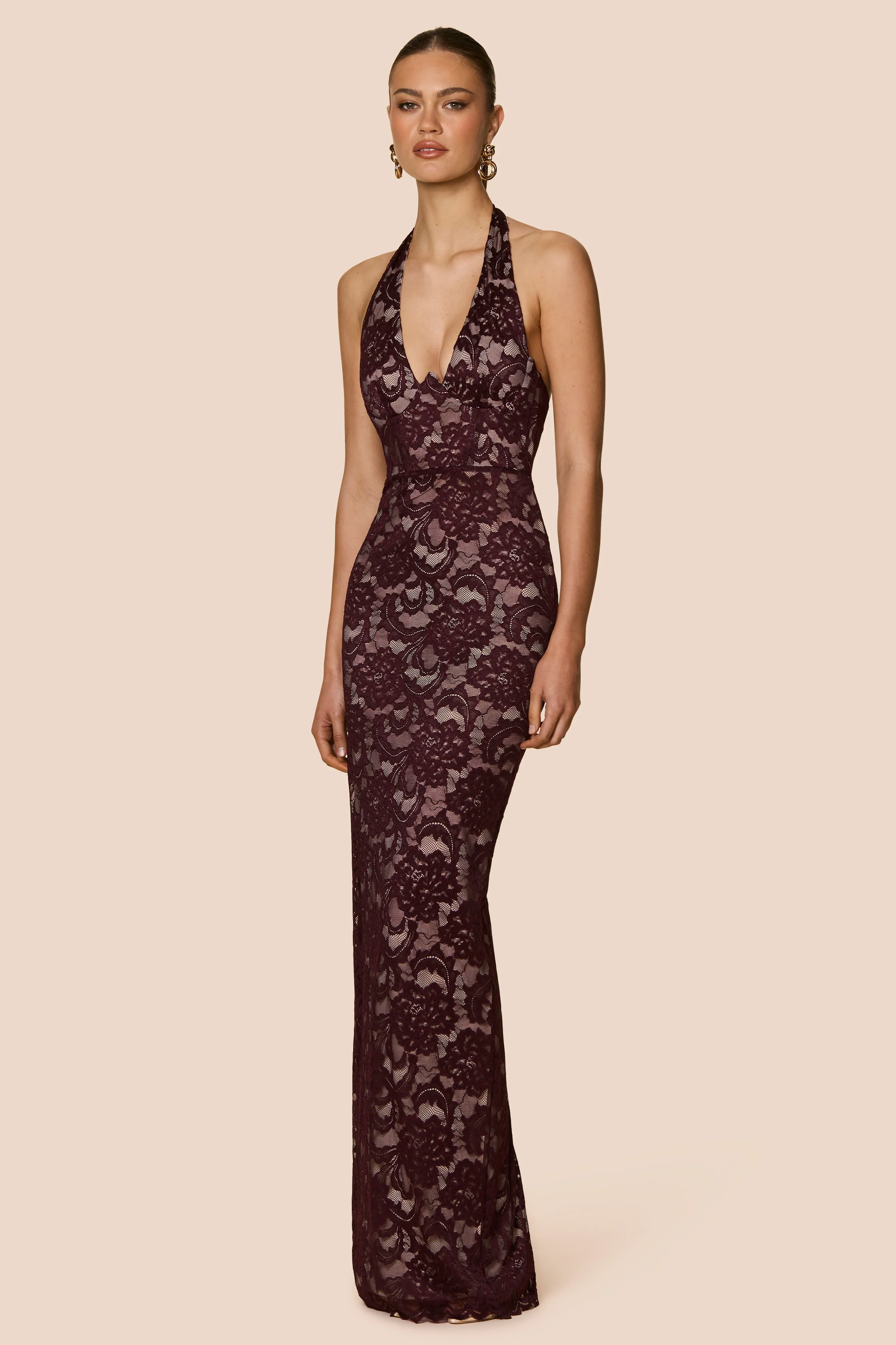 Nookie Alessia Gown - Wine - Image 2