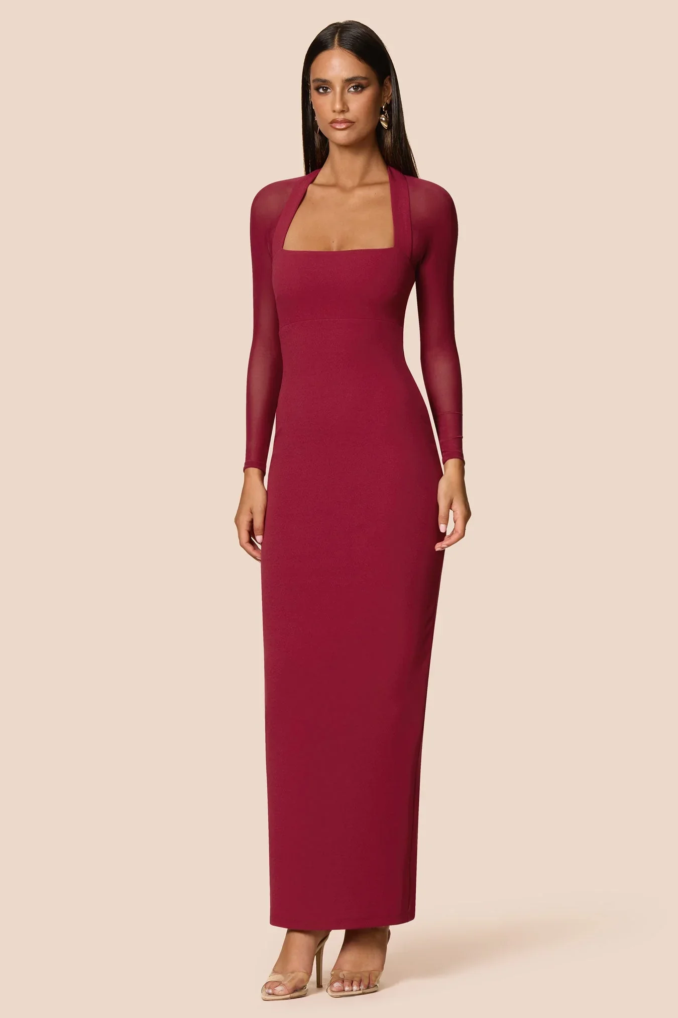 Nookie Amore Mesh Maxi Dress - Ruby - Image 2
