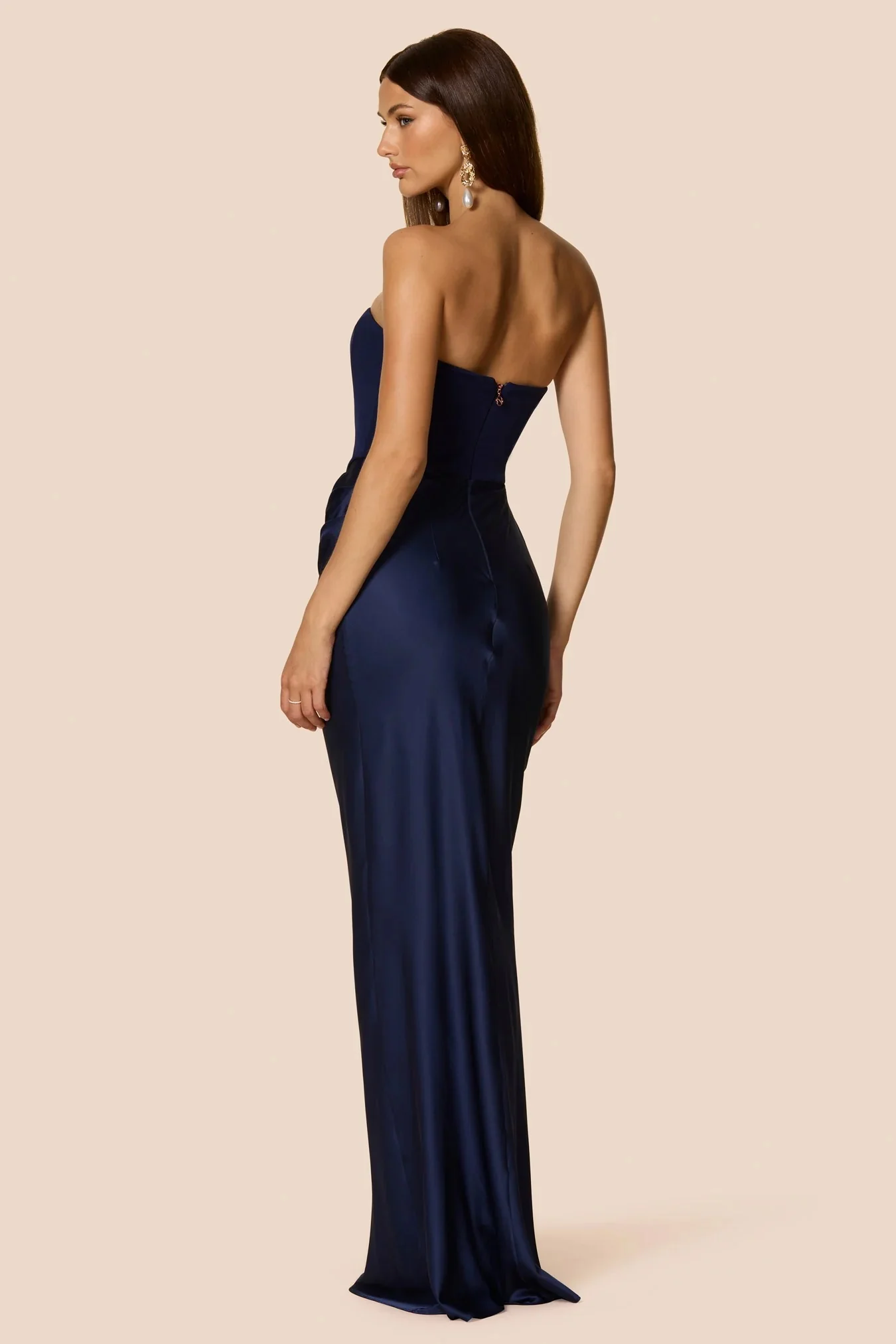 Nookie Chiara Strapless Gown - Navy - Image 3