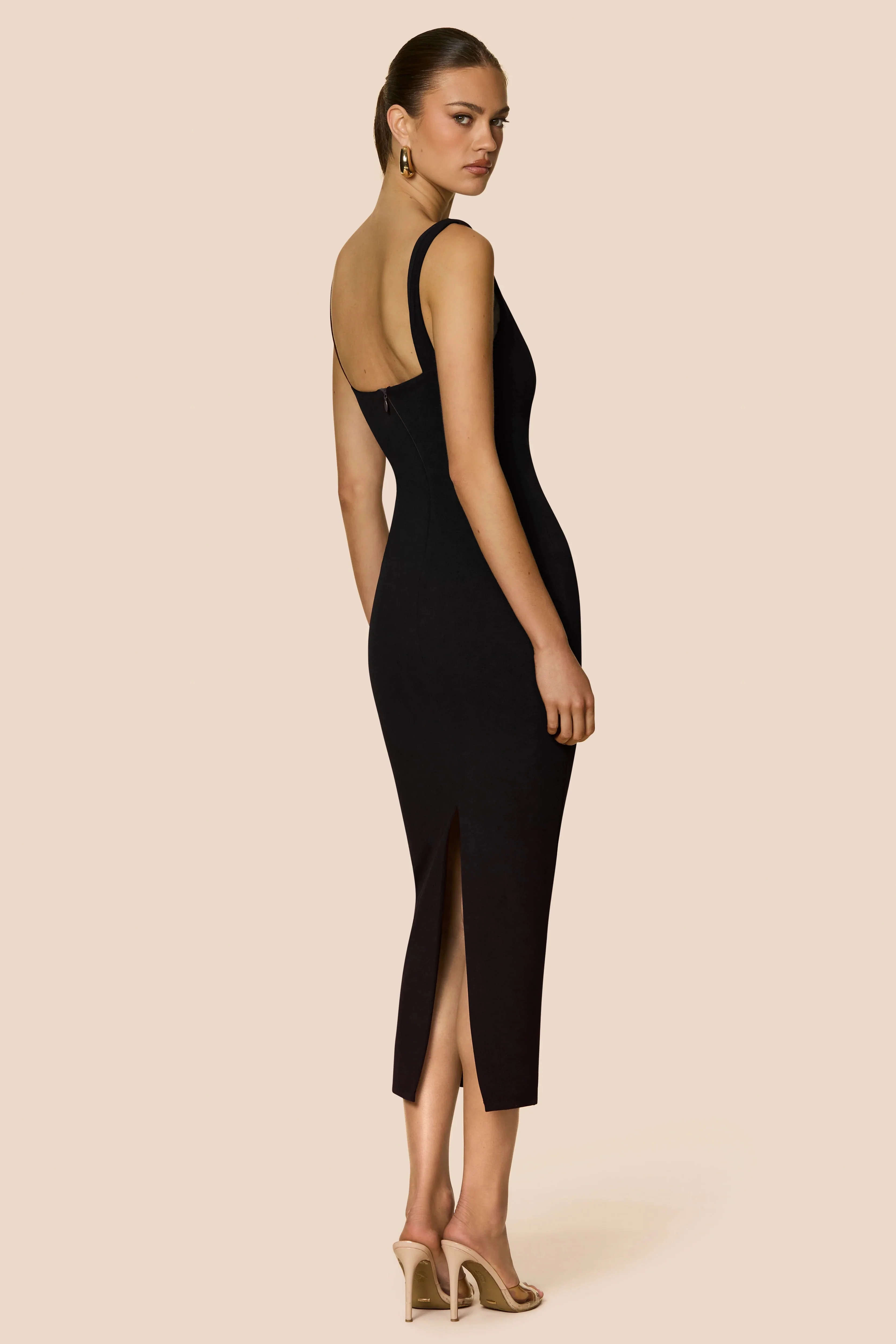 Nookie Elle Midi Dress - Black - Image 3
