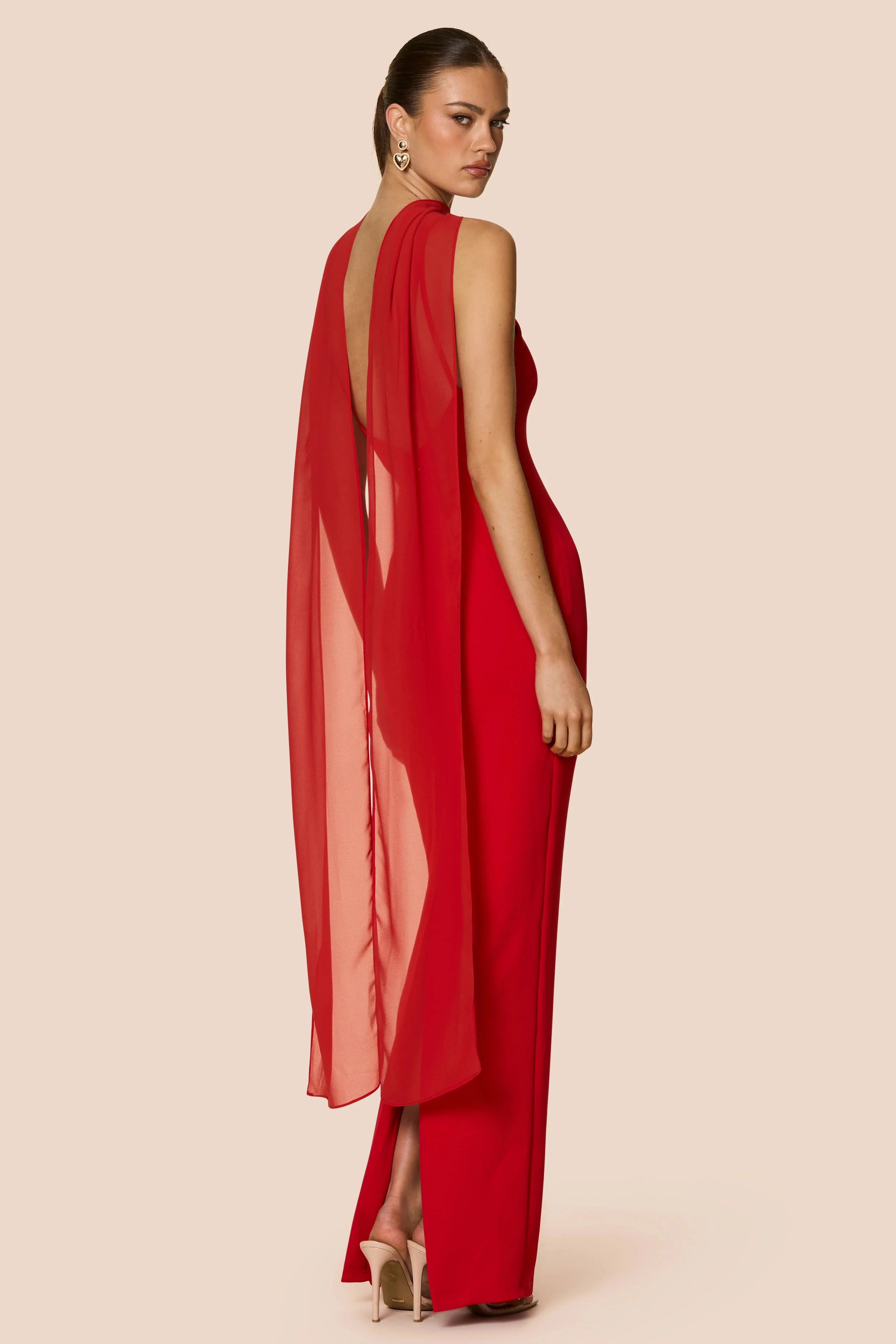 Nookie Martini High Neck Gown - Red - Image 3