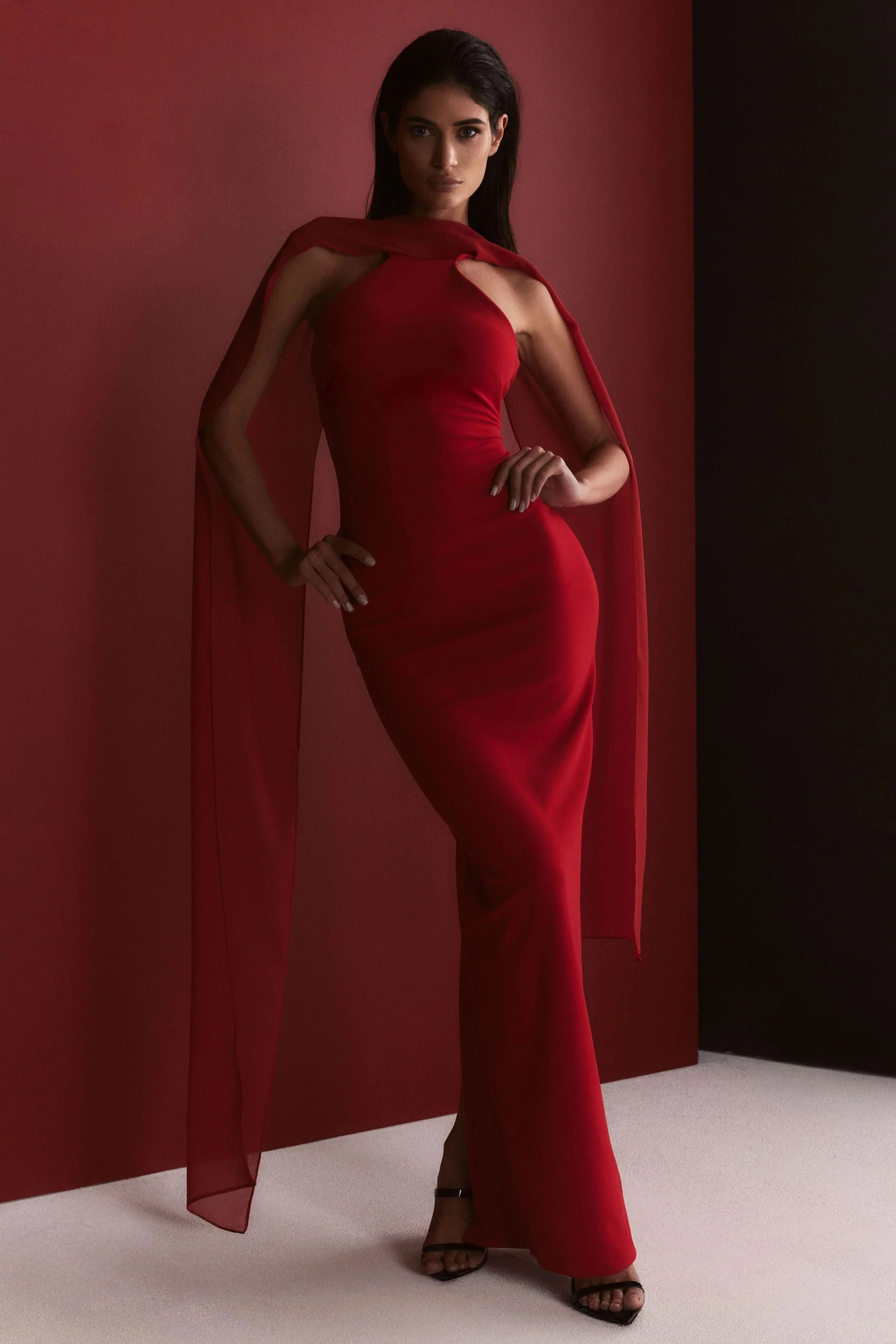Nookie Martini High Neck Gown - Red - Image 5