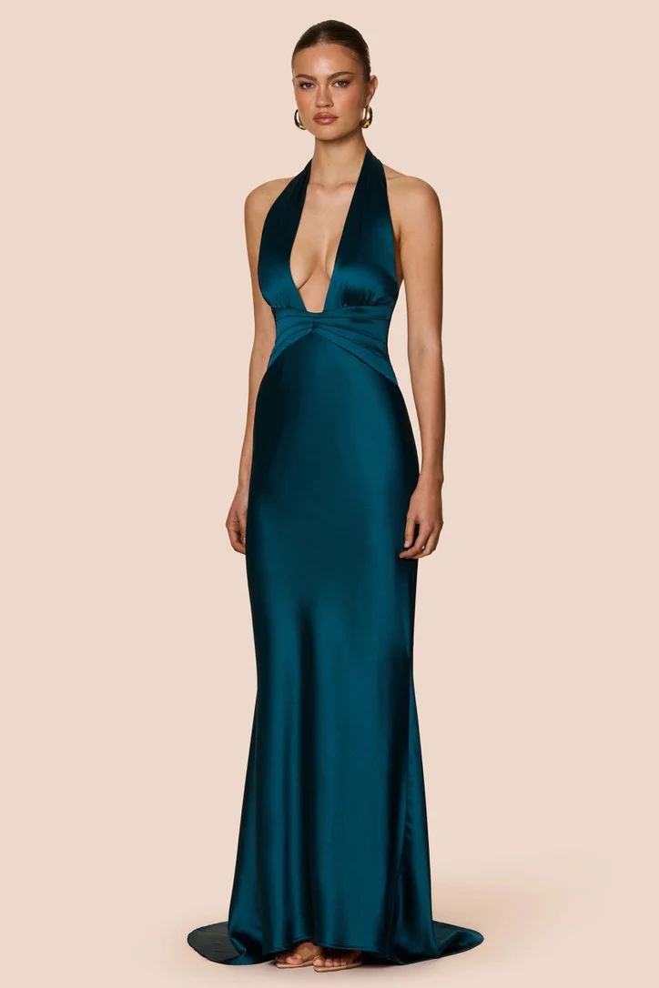 Nookie Scarlet Plunge Gown - Dark Teal - Image 3