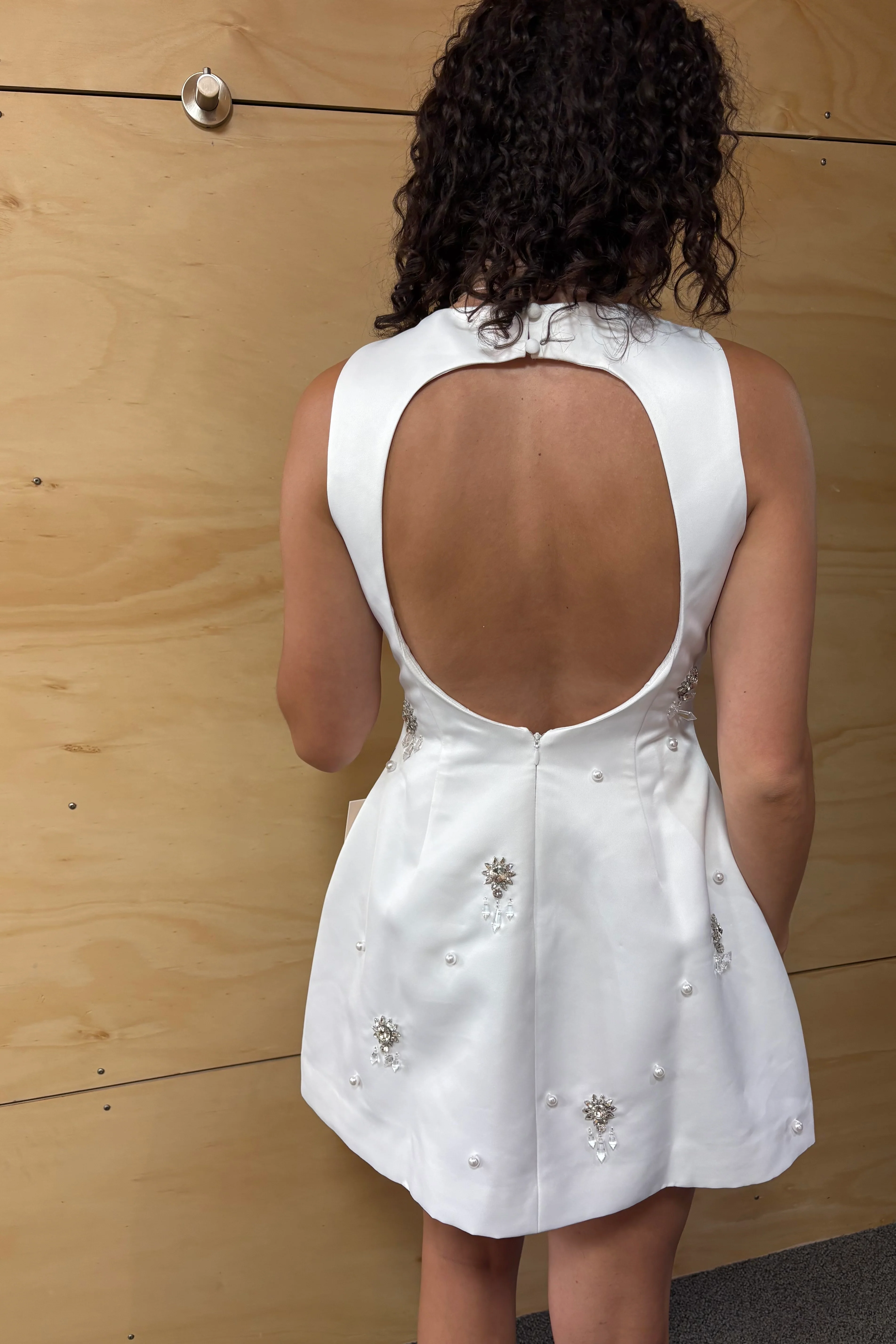 Odd Muse The Ultimate Muse Crystal Mini Dress - White - Image 5